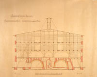 일본벽돌 후카야(深谷) 죠시키멘(上敷免) 호프만 가마　단면도 