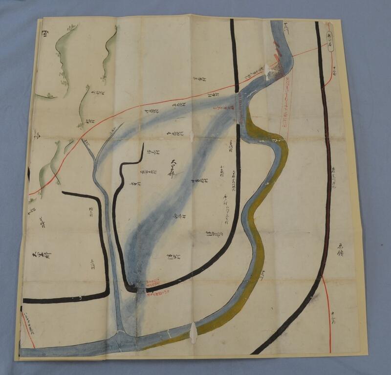 村岡村地内荒川堤決壊絵図