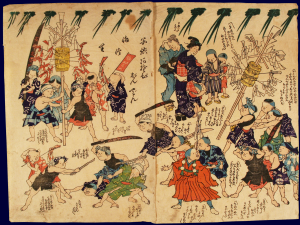 子供あそびぼんでんまつり（戊辰戦争風刺錦絵）