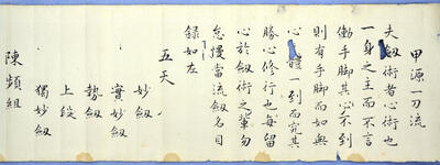 [甲源一刀流剱名目録]（小室家文書1125）